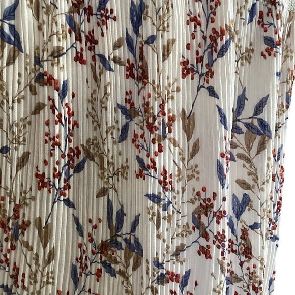 Suzanne Betro Lace Ruffle Hi-Neck Floral Top Sz S #158A - Picture 7 of 9